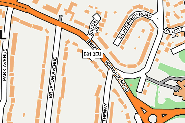 B91 3EU map - OS OpenMap – Local (Ordnance Survey)