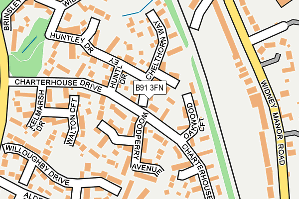 B91 3FN map - OS OpenMap – Local (Ordnance Survey)