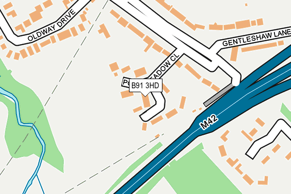 B91 3HD map - OS OpenMap – Local (Ordnance Survey)