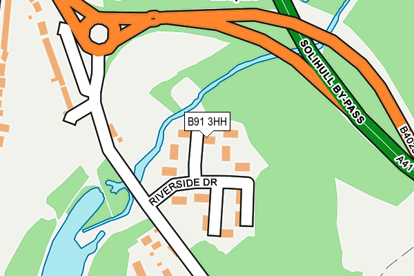 B91 3HH map - OS OpenMap – Local (Ordnance Survey)