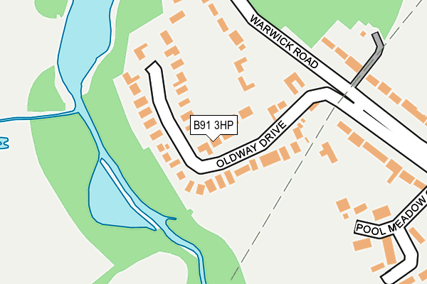 B91 3HP map - OS OpenMap – Local (Ordnance Survey)