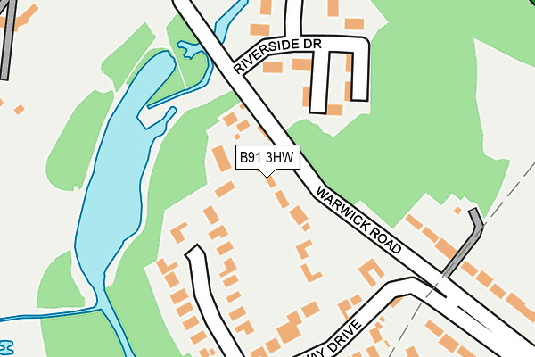 B91 3HW map - OS OpenMap – Local (Ordnance Survey)