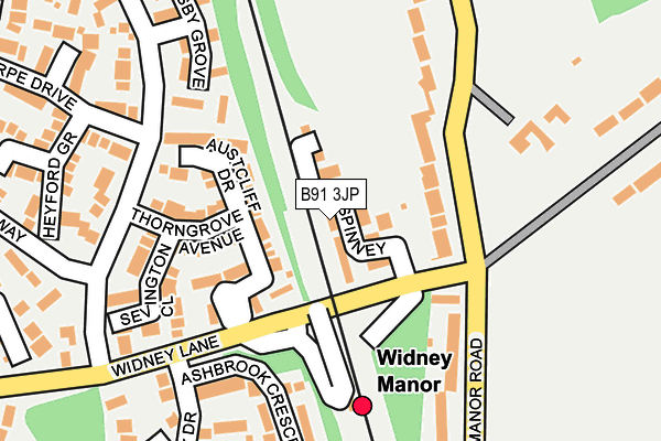 B91 3JP map - OS OpenMap – Local (Ordnance Survey)