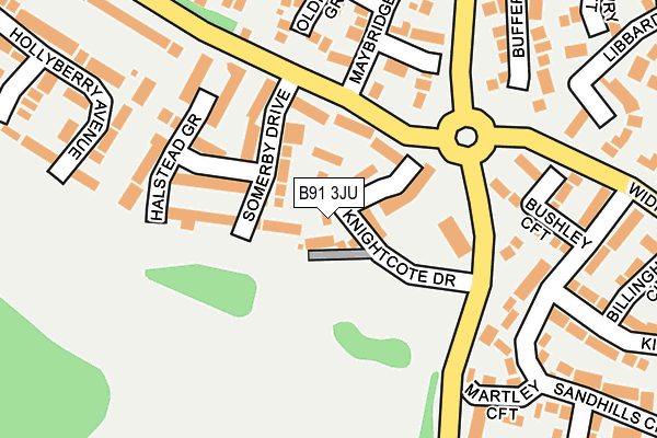 B91 3JU map - OS OpenMap – Local (Ordnance Survey)