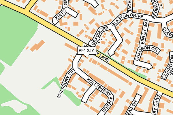 B91 3JY map - OS OpenMap – Local (Ordnance Survey)