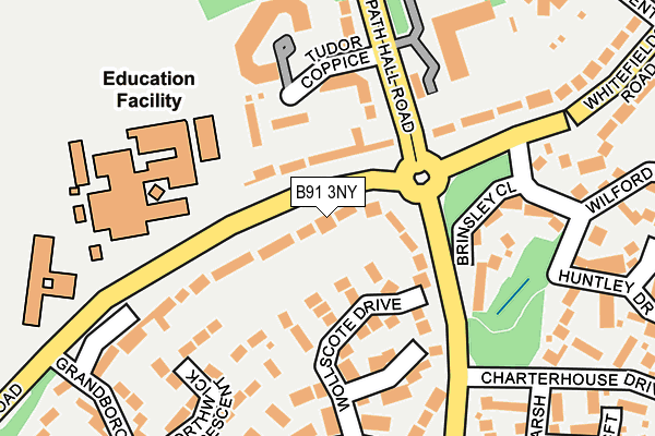 B91 3NY map - OS OpenMap – Local (Ordnance Survey)