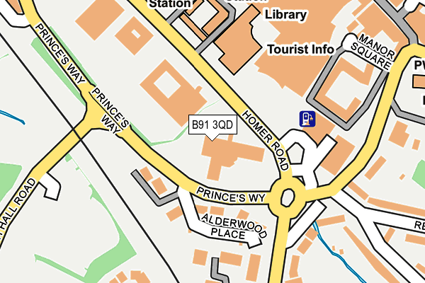 B91 3QD map - OS OpenMap – Local (Ordnance Survey)