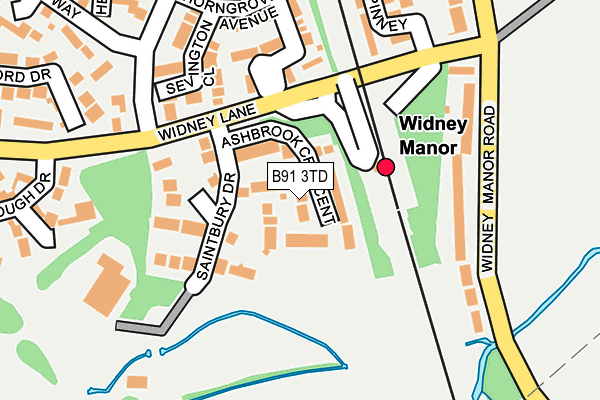 B91 3TD map - OS OpenMap – Local (Ordnance Survey)