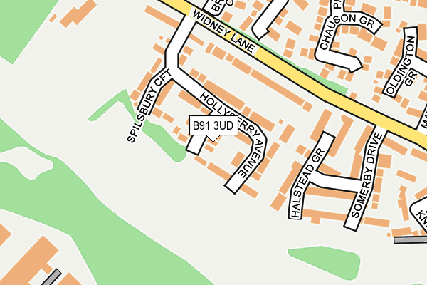 B91 3UD map - OS OpenMap – Local (Ordnance Survey)