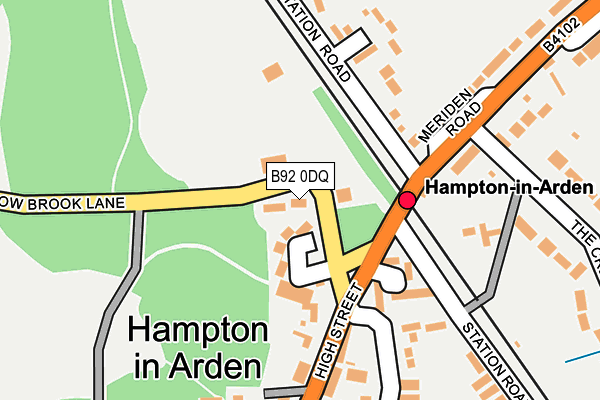 B92 0DQ map - OS OpenMap – Local (Ordnance Survey)