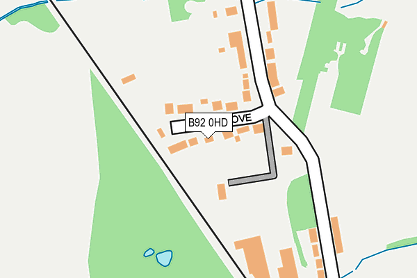 B92 0HD map - OS OpenMap – Local (Ordnance Survey)