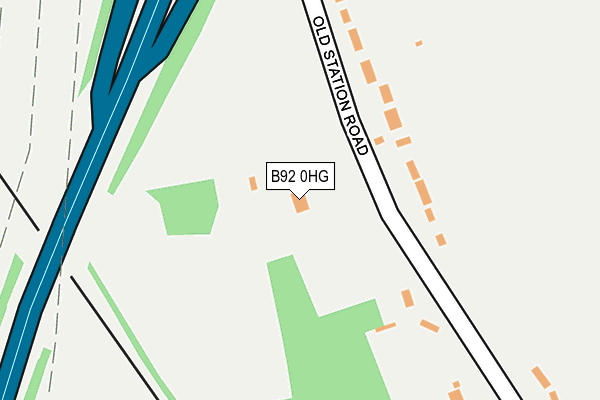 B92 0HG map - OS OpenMap – Local (Ordnance Survey)