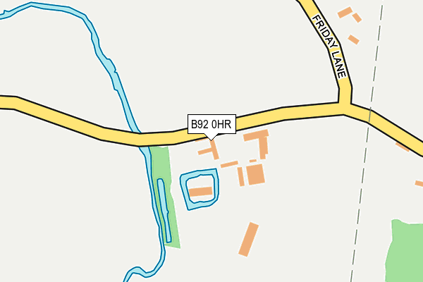 B92 0HR map - OS OpenMap – Local (Ordnance Survey)