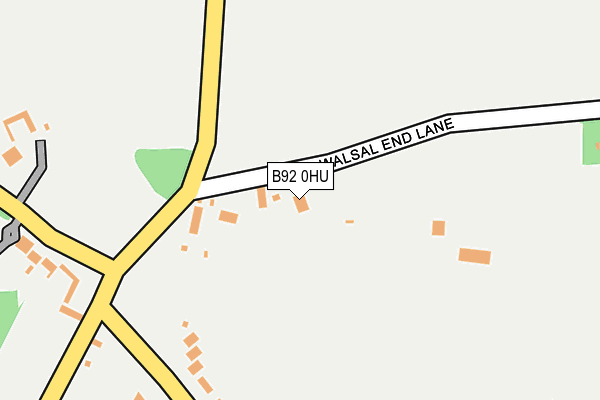 B92 0HU map - OS OpenMap – Local (Ordnance Survey)