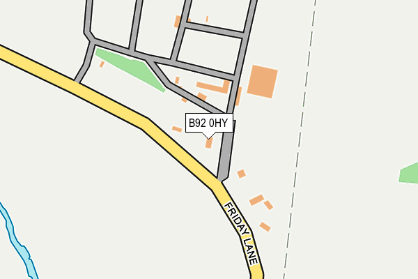 B92 0HY map - OS OpenMap – Local (Ordnance Survey)