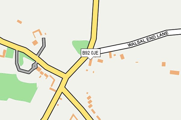 B92 0JE map - OS OpenMap – Local (Ordnance Survey)