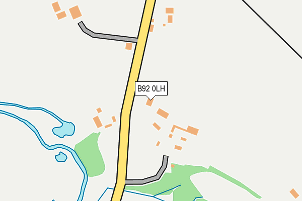 B92 0LH map - OS OpenMap – Local (Ordnance Survey)