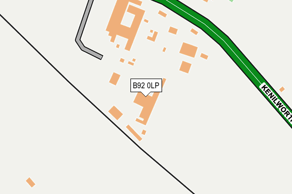 B92 0LP map - OS OpenMap – Local (Ordnance Survey)
