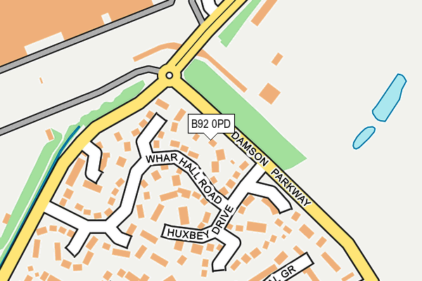 B92 0PD map - OS OpenMap – Local (Ordnance Survey)