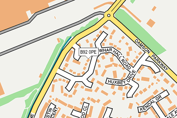 B92 0PE map - OS OpenMap – Local (Ordnance Survey)