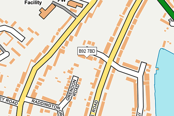 B92 7BD map - OS OpenMap – Local (Ordnance Survey)