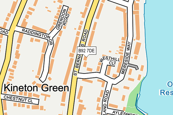 B92 7DE map - OS OpenMap – Local (Ordnance Survey)