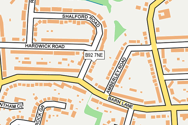 B92 7NE map - OS OpenMap – Local (Ordnance Survey)