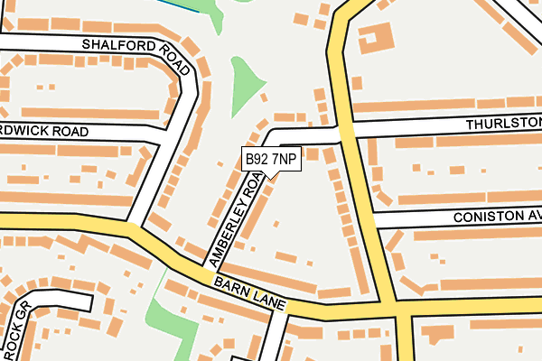 B92 7NP map - OS OpenMap – Local (Ordnance Survey)