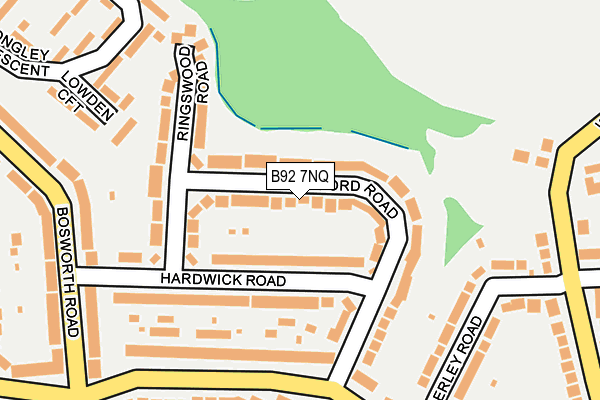 B92 7NQ map - OS OpenMap – Local (Ordnance Survey)