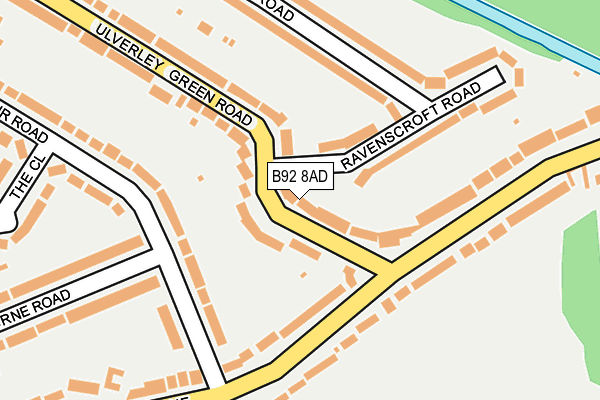 B92 8AD map - OS OpenMap – Local (Ordnance Survey)