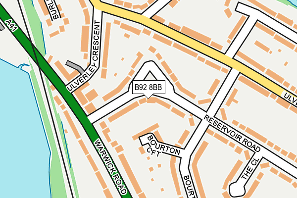 B92 8BB map - OS OpenMap – Local (Ordnance Survey)