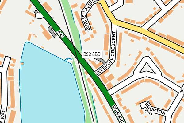 B92 8BD map - OS OpenMap – Local (Ordnance Survey)