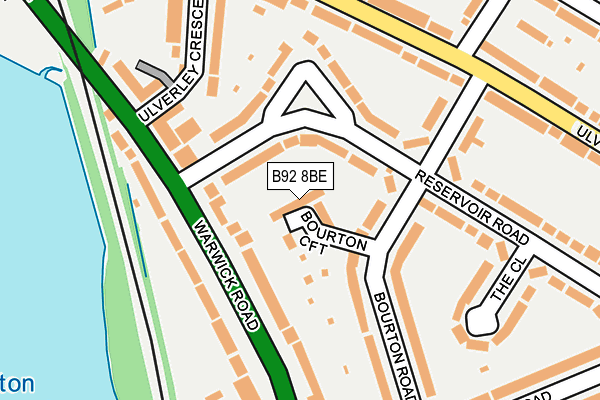 B92 8BE map - OS OpenMap – Local (Ordnance Survey)