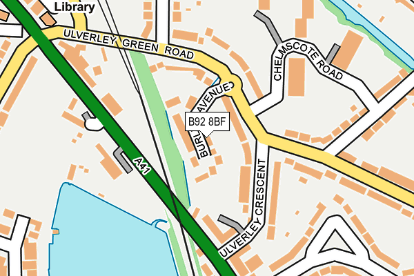 B92 8BF map - OS OpenMap – Local (Ordnance Survey)