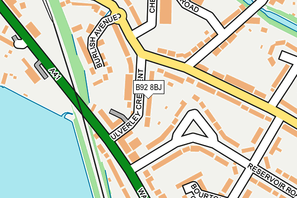 B92 8BJ map - OS OpenMap – Local (Ordnance Survey)