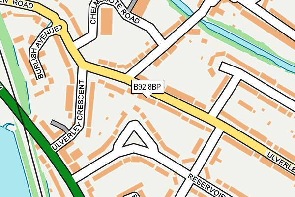 B92 8BP map - OS OpenMap – Local (Ordnance Survey)
