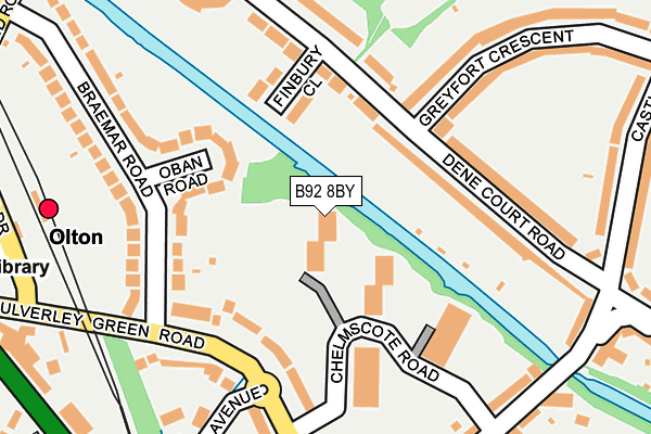 B92 8BY map - OS OpenMap – Local (Ordnance Survey)