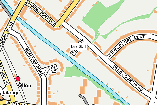 B92 8DH map - OS OpenMap – Local (Ordnance Survey)