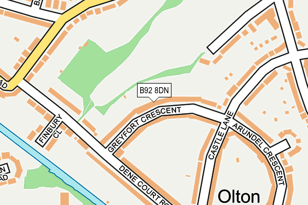 B92 8DN map - OS OpenMap – Local (Ordnance Survey)