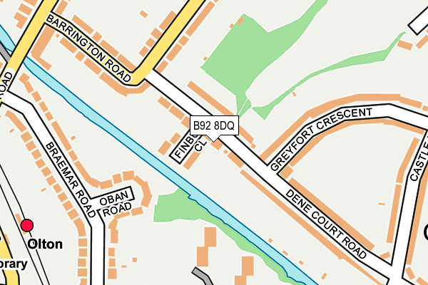 B92 8DQ map - OS OpenMap – Local (Ordnance Survey)