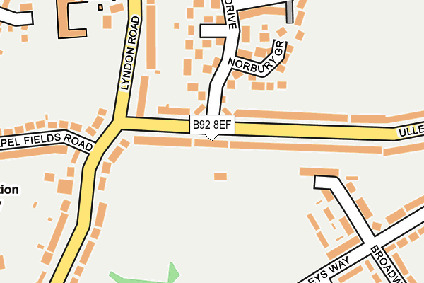 B92 8EF map - OS OpenMap – Local (Ordnance Survey)