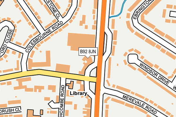 B92 8JN map - OS OpenMap – Local (Ordnance Survey)