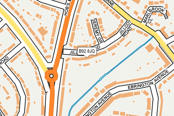 B92 8JQ map - OS OpenMap – Local (Ordnance Survey)