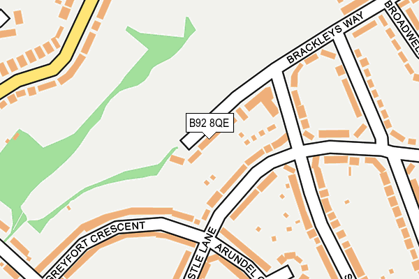 B92 8QE map - OS OpenMap – Local (Ordnance Survey)