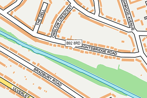 B92 8RD map - OS OpenMap – Local (Ordnance Survey)