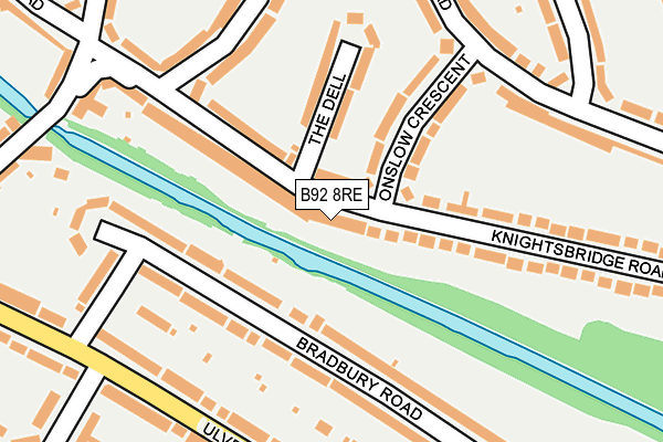 B92 8RE map - OS OpenMap – Local (Ordnance Survey)