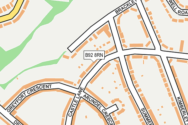 B92 8RN map - OS OpenMap – Local (Ordnance Survey)