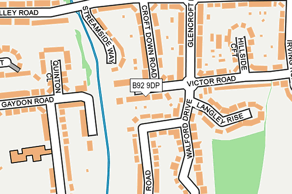 B92 9DP map - OS OpenMap – Local (Ordnance Survey)