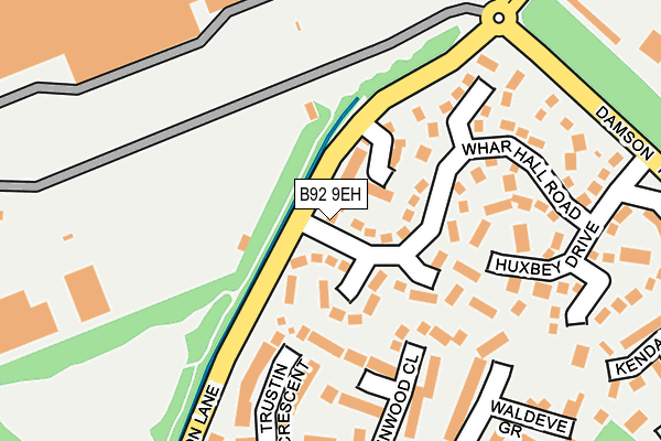 B92 9EH map - OS OpenMap – Local (Ordnance Survey)