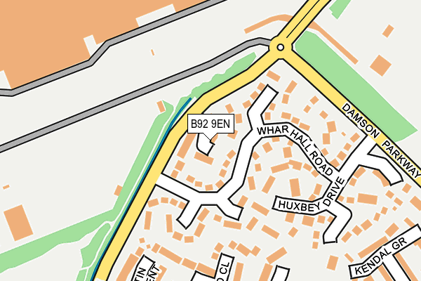B92 9EN map - OS OpenMap – Local (Ordnance Survey)